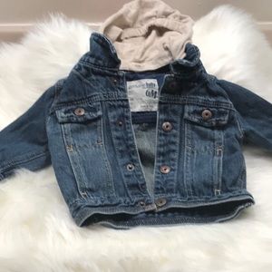 Oshkosh genuine baby jean jacket with hood 6M